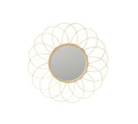 Miroir Mural en Rotin "Rosace" 56cm Naturel