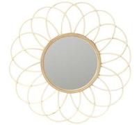 Miroir Mural en Rotin "Rosace" 56cm Naturel Beige G