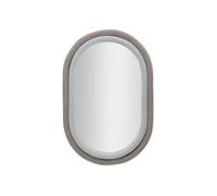 Miroir Mural en Velours ""Anthony"" 90cm Gris & Taupe