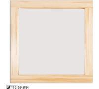 Miroir mural fait main en bois massif grand miroir cadre en bois 64 * 64 cm Nouveau