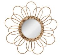 Atmosphera Miroir Fleur Cayetana en rotin – diamètre 38 cm