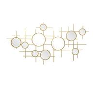 Miroir mural géométrique en métal doré 117x4,5x61 cm