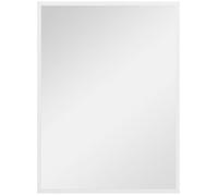 Miroir mural HOMCOM rectangulaire 60 x 80 cm, cadre en MDF, idéal pour la salle de bain, salon ou chambre, blanc