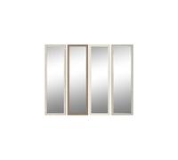 Miroir mural Home ESPRIT Blanc Marron Beige Gris Verre polystyrène 36 x 2 x 125 cm (4 Unités) G