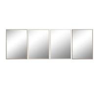 Miroir mural Home ESPRIT Blanc Marron Beige Gris Verre polystyrène 63,3 x 2,6 x 89,6 cm (4 Unités) G