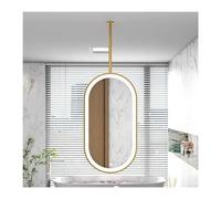 Miroir mural LED de salle de bain avec plafonnier réglable, design moderne en métal, 40 x 80 cm, miroir décoratif pour lavabo au-dessus de l'évier, décoration d'intérieur élégante et fonctionnelle