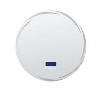Miroir Mural LED Moderne Salle de Bain Rond 60 x 60 cm Bluetooth Argenté Tanay