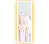 HOMCOM Grand Miroir Mural 120 x 40 cm avec éclairage LED Miroir rectangulaire sans carde, Anti-déflagrante, intensité Variable et 3 Couleurs d'éclairage, pour Salon et Chambre à Coucher, Transparent