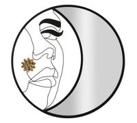 Miroir Mural Design "Melly" 80cm Noir