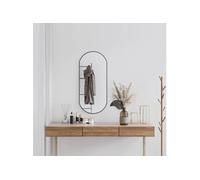 vidaXL Miroir Mural Miroir de Maquillage Coiffeuse Cosmétique Décoration de Salle de Bain Toilette Salon Intérieur Noir 348207 Noir G