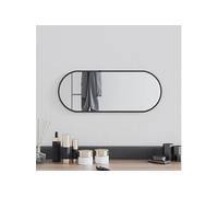 vidaXL Miroir mural Noir 50x20 cm Ovale
