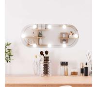 Miroir Mural Miroir de Maquillage Suspendu Salon Chambre Verre Ovale vidaXL