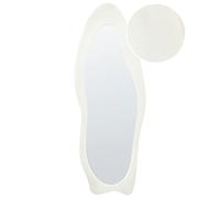 Miroir Mural Moderne à Suspendre en Velours Blanc 57 x 160 cm Cadre en MDF Forme