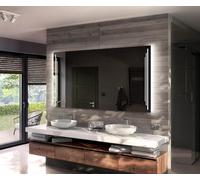 Miroir mural moderne pour salle de bain avec éclairage LED avec batterie 150x80 cm | Couleur des LED : Blanc froid 7000K | LEDBP027