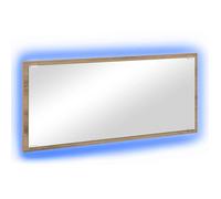 Miroir mural moderne - vidaXL - Chêne artisanal - 90x8,5x37 cm - Bois d'ingénierie - Éclairage LED intégré