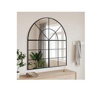 vidaXL Miroir mural Arche en fer 100x50 cm Noir 358652