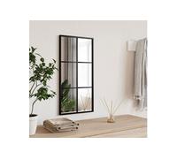 vidaXL Miroir mural noir 30x60 cm rectangulaire fer