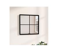 vidaXL Miroir mural 40 x 40 cm métal noir – modèle 342204