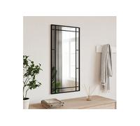 vidaXL Miroir mural noir 40x80 cm rectangulaire fer 358629