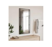 vidaXL Miroir mural noir 50x100 cm rectangulaire fer