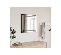 Miroir mural noir 50x50 cm carré fer