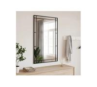 vidaXL Miroir mural noir 60x100 cm rectangulaire fer