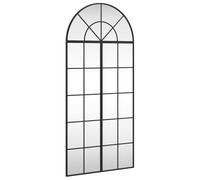 vidaXL Miroir mural arche en fer noir 60 x 130 cm