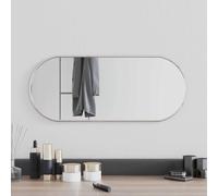 vidaXL Miroir mural de maquillage ovale Argenté 90x40 cm