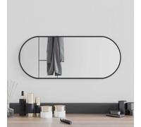vidaXL Miroir mural Noir 60x25 cm Ovale