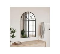 Miroir mural noir 60x30 cm arche fer 358650