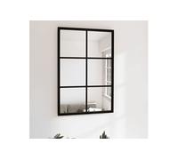 Vidaxl Miroir Mural Noir 60x40 Cm Mã©Tal