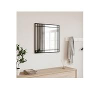Miroir mural noir 60x60 cm carré fer