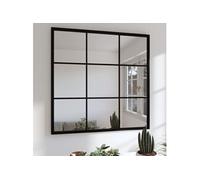 Miroir mural noir 60x60 cm métal