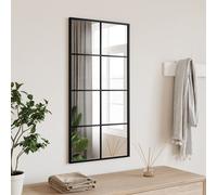 Miroir Mural Noir 60x60 cm Métal Maquillage Coiffeuse Salle de Bain vidaXL