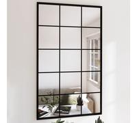 Miroir Mural Noir 60x60 cm Métal Maquillage Coiffeuse Salle de Bain vidaXL
