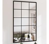 vidaXL Miroirs muraux 6 pcs noir 100x60 cm métal Noir