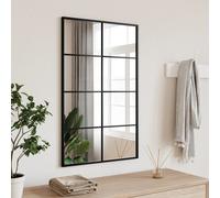 Miroir Mural Noir 60x60 cm Métal Maquillage Coiffeuse Salle de Bain vidaXL