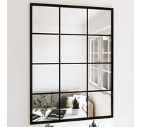 Miroir Mural Noir 60x60 cm Métal Maquillage Coiffeuse Salle de Bain vidaXL