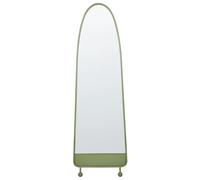 Miroir Mural Ovale Moderne Métal 45 x 146 cm Vert Parnay
