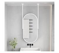 Miroir Mural Ovale Suspendu, Miroir Flottant, Type Miroir Mural de Salle de Bain, pour Miroir décoratif à Fixer au Plafond au-Dessus du lavabo (40 cm x 60 cm)