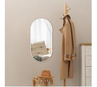 Miroir mural Picciano ovale 40 x 80 cm blanc mat