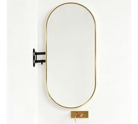 Miroir mural pivotant à 360° - Bras télescopique réglable pour salle de bain, chambre à coucher et hôtel - Miroir d'angle Vani pour décoration d'intérieur et maquillage