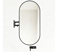 Miroir mural pivotant à 360° - Bras télescopique réglable pour salle de bain, chambre, entrée et décoration d'hôtel - Miroir d'angle peu encombrant et miroir de maquillage
