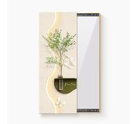 Miroir mural pleine longueur, design artistique 3D, fonction coulissante cachée, miroir invisible pour entrée, couloir et décoration d'intérieur