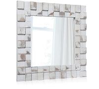 Miroir mural pour salle de bain moderne vertical ou horizontal - Pour chambre à coucher, salon et entrée - Blanc - 43,5 cm