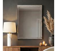 Miroir mural rectangulaire 90cm décoratif suspendu pour couloir ou salon moderne