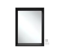 Miroir mural - TECTAKE - Miroir mural rectangulaire ELINA en verre 50 x 70 cm - Noir