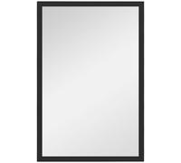Miroir mural rectangulaire dim. 40L x 60H cm cadre bois noir Noir