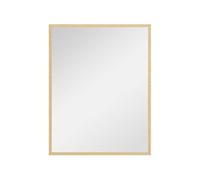 HomCom Miroir mural rectangulaire 70 x 90 cm Cadre MDF aspect bois clair