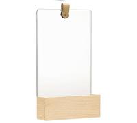 Miroir mural rectangulaire en pin massif 23 x 39,5 cm avec compartiment de rangement rectangulaire pour couloir, salle de bain, chambre à coucher, décoration et maquillage